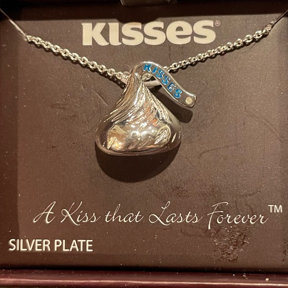 Vintage Silver-Plate Hershey Kiss Pendant Necklace - Picture 2 of 4